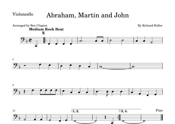 Abraham, Martin And John (arr. Ben Clapton)