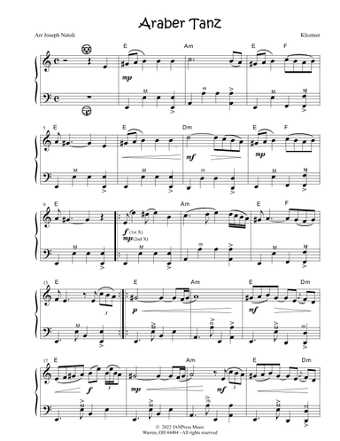 Araber Tanz (standard bass accordion) (arr. Joseph Natoli)