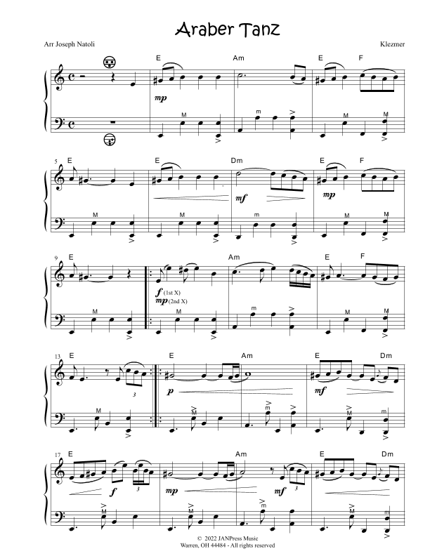 Araber Tanz (standard bass accordion) (arr. Joseph Natoli)