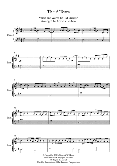 The A Team (arr. Roxana Belibou)