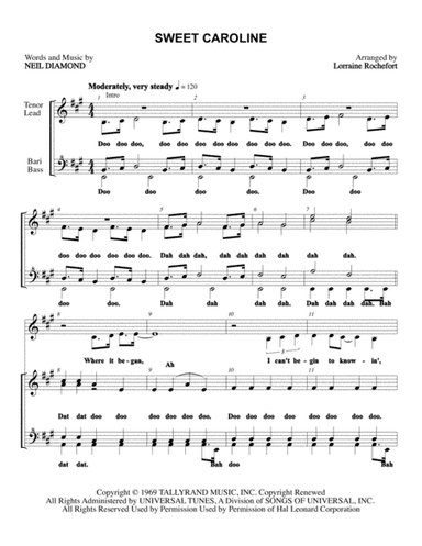 Sweet Caroline (arr. Lorraine Rochefort)