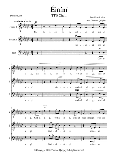 Éiníní (arr. Thomas Quigley)