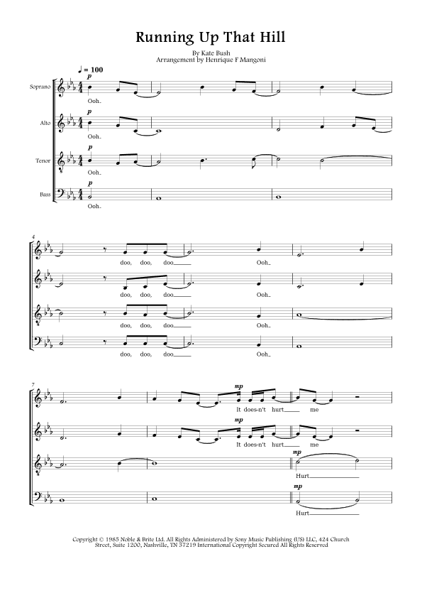 Running Up That Hill (arr. Henrique F Mangoni)