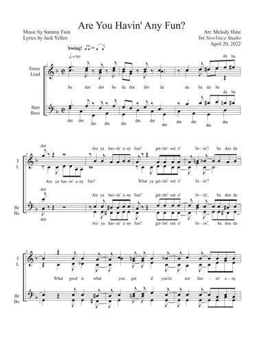 Are You Havin' Any Fun? (arr. Melody Hine)