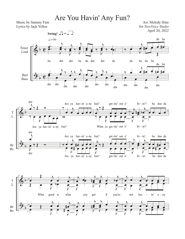 Are You Havin' Any Fun? (arr. Melody Hine)