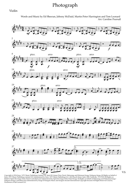 Photograph (arr. Caroline Pearsall)