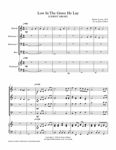 Low In The Grave He Lay (Up From The Grave He Arose) (arr. James Gilbert)