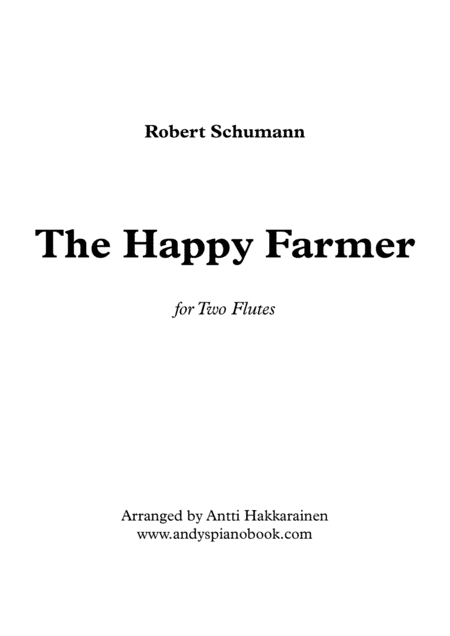 The Happy Farmer - Two Flutes (arr. Antti Hakkarainen)