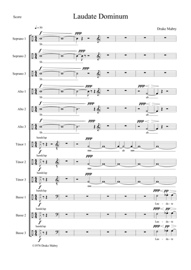Laudate Dominum (SATB score)