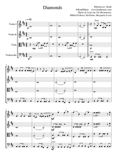 Diamonds (arr. KoaliMusic)