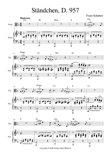 Ständchen (arr. Golden Skull Editions)