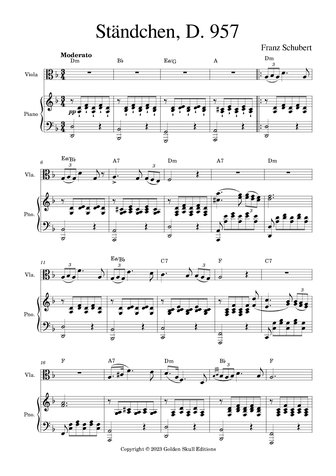 Ständchen (arr. Golden Skull Editions)
