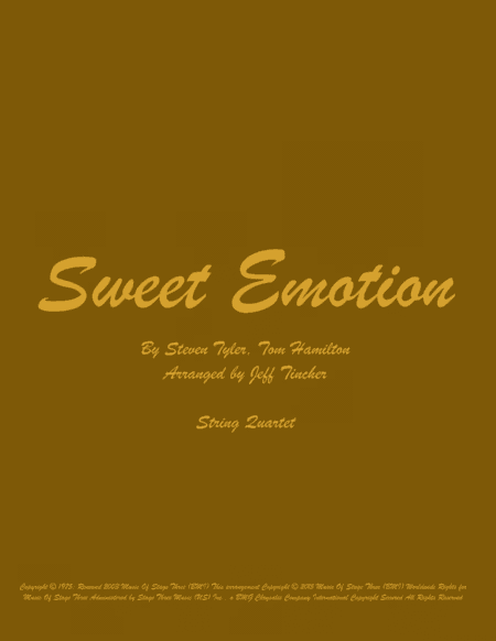 Sweet Emotion (arr. Jeff Tincher)