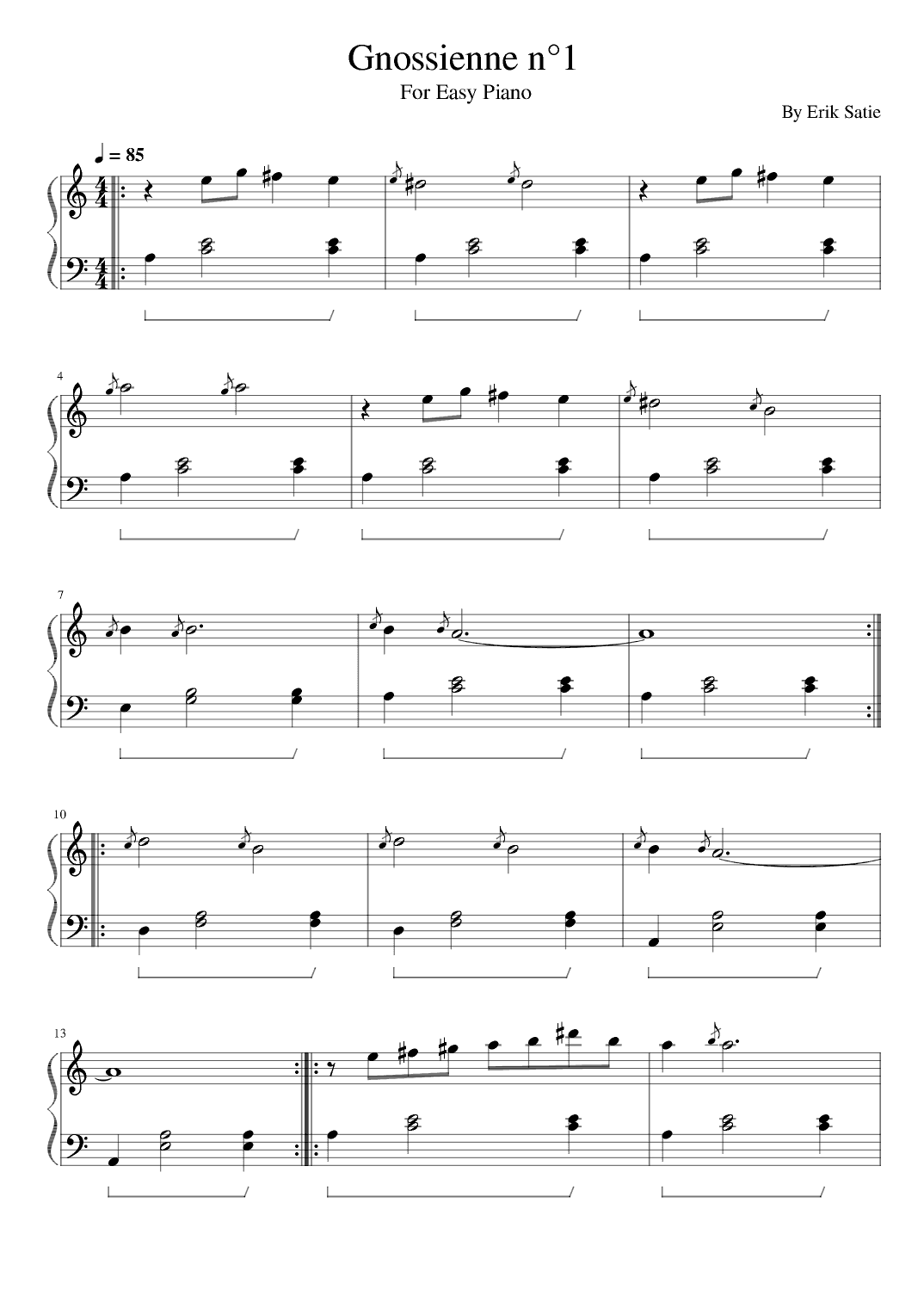 Gnossienne No. 1 (arr. poon)