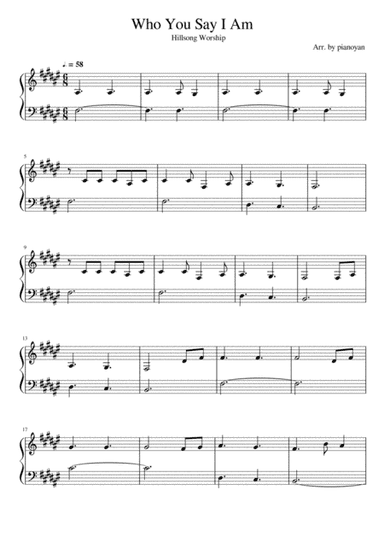 Who You Say I Am (arr. pianoyan)