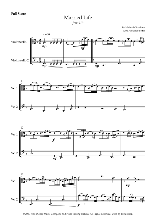 Married Life (arr. Fernando Britto)