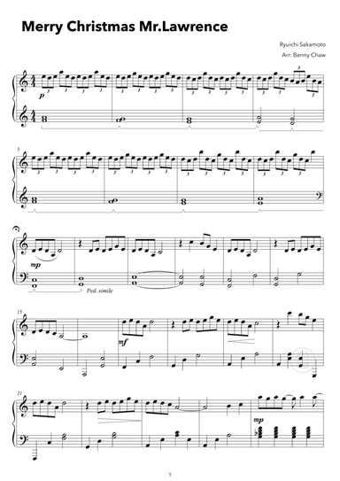 Merry Christmas, Mr. Lawrence (arr. Benny Chaw)