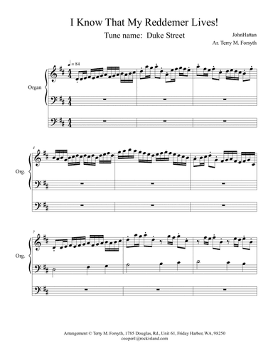 "I Know That My Redeemer Lives!", organ solo (arr. Terry M. Forsyth)