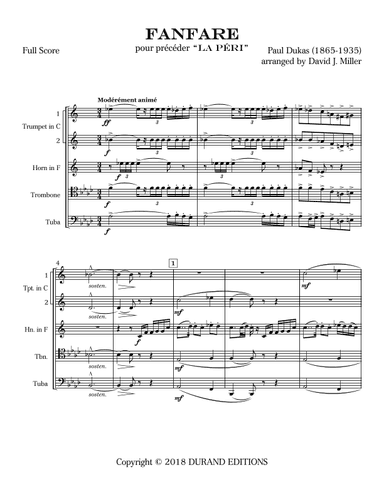 La Peri (arr. David J. Miller)