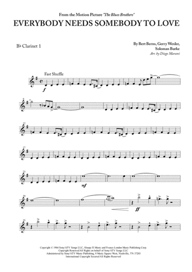 Everybody Needs Somebody To Love (arr. Diego Marani)