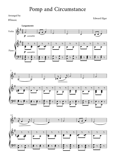 Pomp and Circumstance - Edward Elgar (arr. BTmusic)