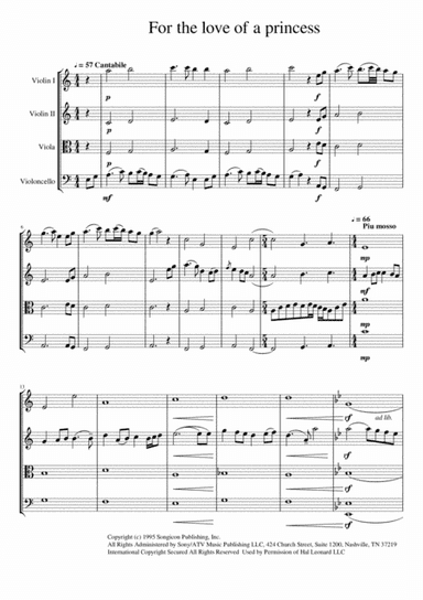 For The Love Of A Princess  from the Twentieth Century Fox Motion Picture BRAVEHEART (arr. Bálint Sándor)