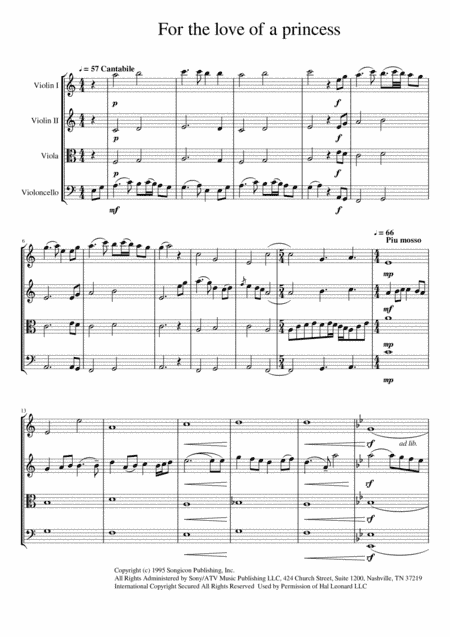 For The Love Of A Princess  from the Twentieth Century Fox Motion Picture BRAVEHEART (arr. Bálint Sándor)