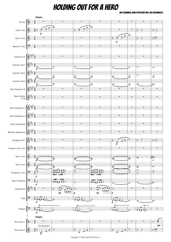 Holding Out For A Hero (arr. Neil Brownless)