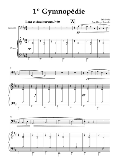 1º Gymnopédie (arr. Diego Boscolo)