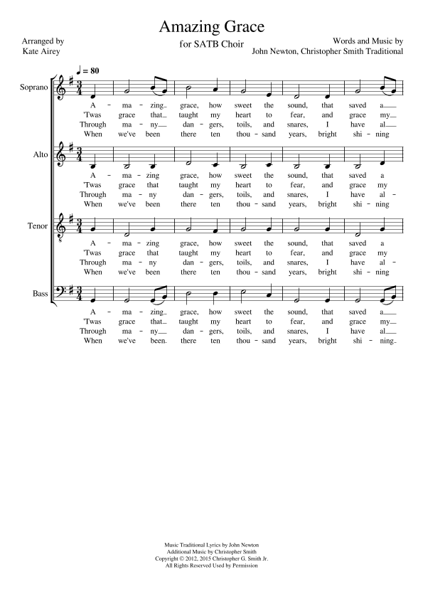 Amazing Grace (arr. Kate Airey)