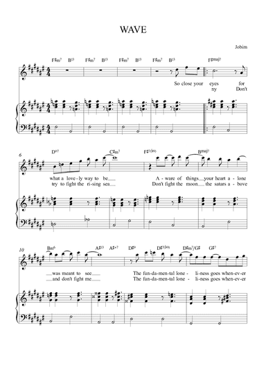 Wave (arr. Alex Nunes Rodriguez)