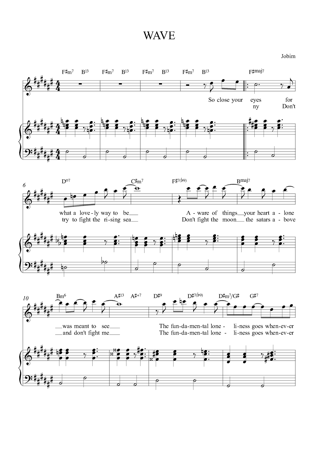 Wave (arr. Alex Nunes Rodriguez)