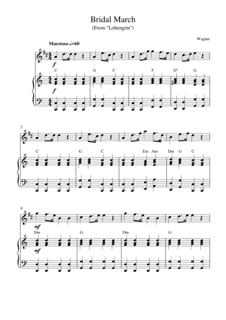 Bridal March (From "Lohengrin") (arr. Kaiserin Rebecca)