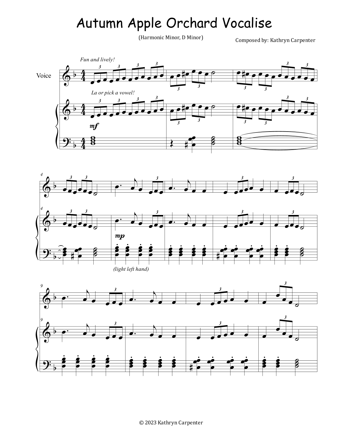 Autumn Apple Orchard Vocalise