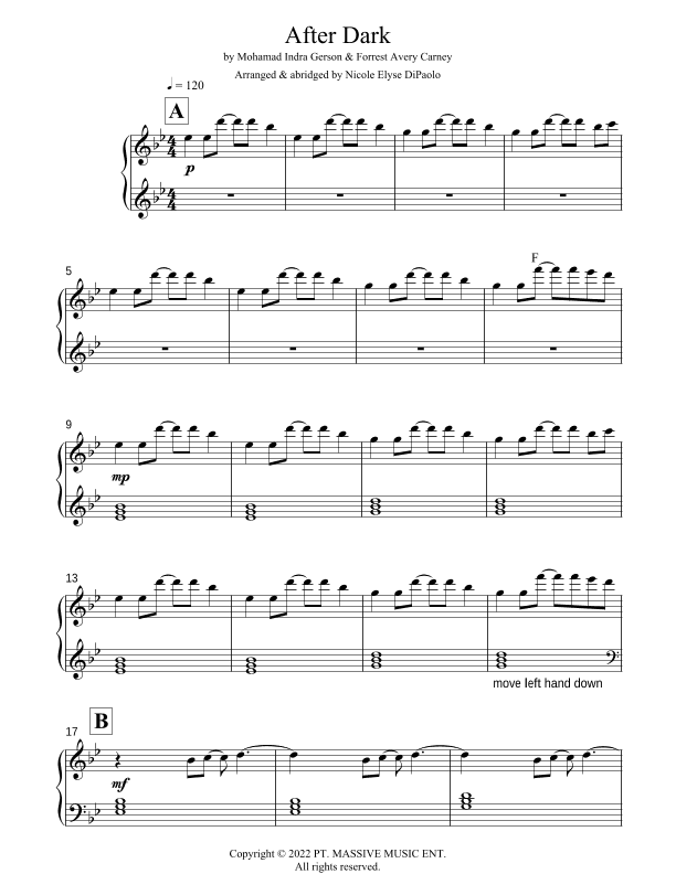 After Dark (arr. Nicole Elyse DiPaolo)