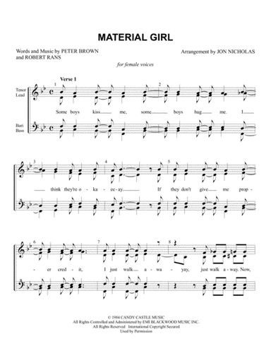 Material Girl (arr. Jon Nicholas)