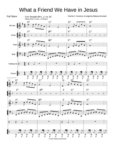 "What a Friend We Have in Jesus" - Score Only (arr. Rebecca Bromwell)