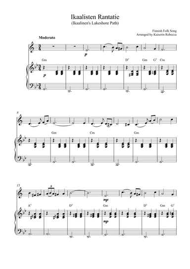 Ikaalisten Rantatie (Ikaalinen's Lakeshore Path) (arr. Kaiserin Rebecca)