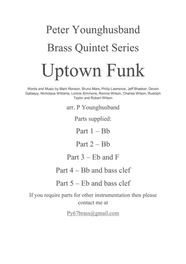 Uptown Funk (arr. Peter Younghusband)