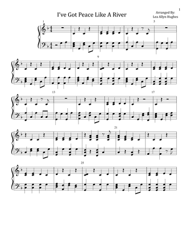 I've Got Peace Like a River (arr. Lea Allyn Hughes)