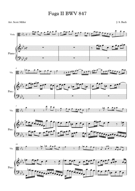 Fugue No.2 in C Minor, BWV 847 (arr. Scott Miller)