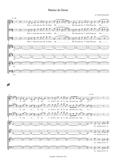 Marins de Groix (arr. Justine Desannaux)