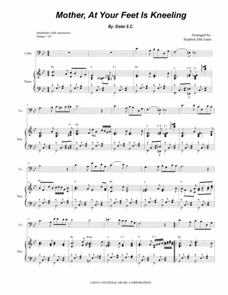 Mother At Your Feet Is Kneeling (arr. Stephen DeCesare)