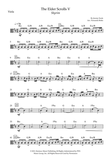 Dragonborn (skyrim Theme) (arr. Fernando Britto)