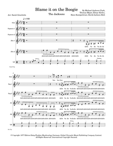 Blame It On The Boogie (arr. Sarah Granholm)
