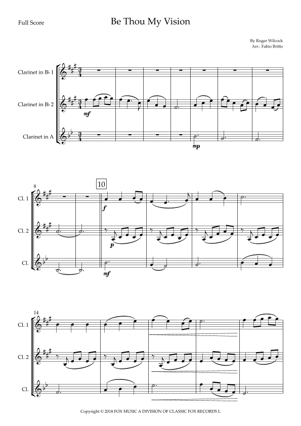 Be Thou My Vision (arr. Fabio Britto)