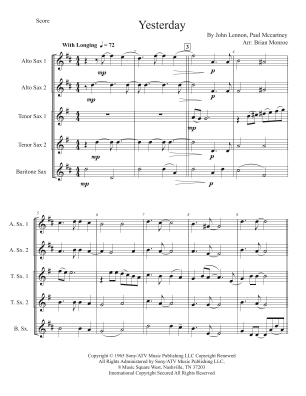 Yesterday (arr. Brian Monroe)