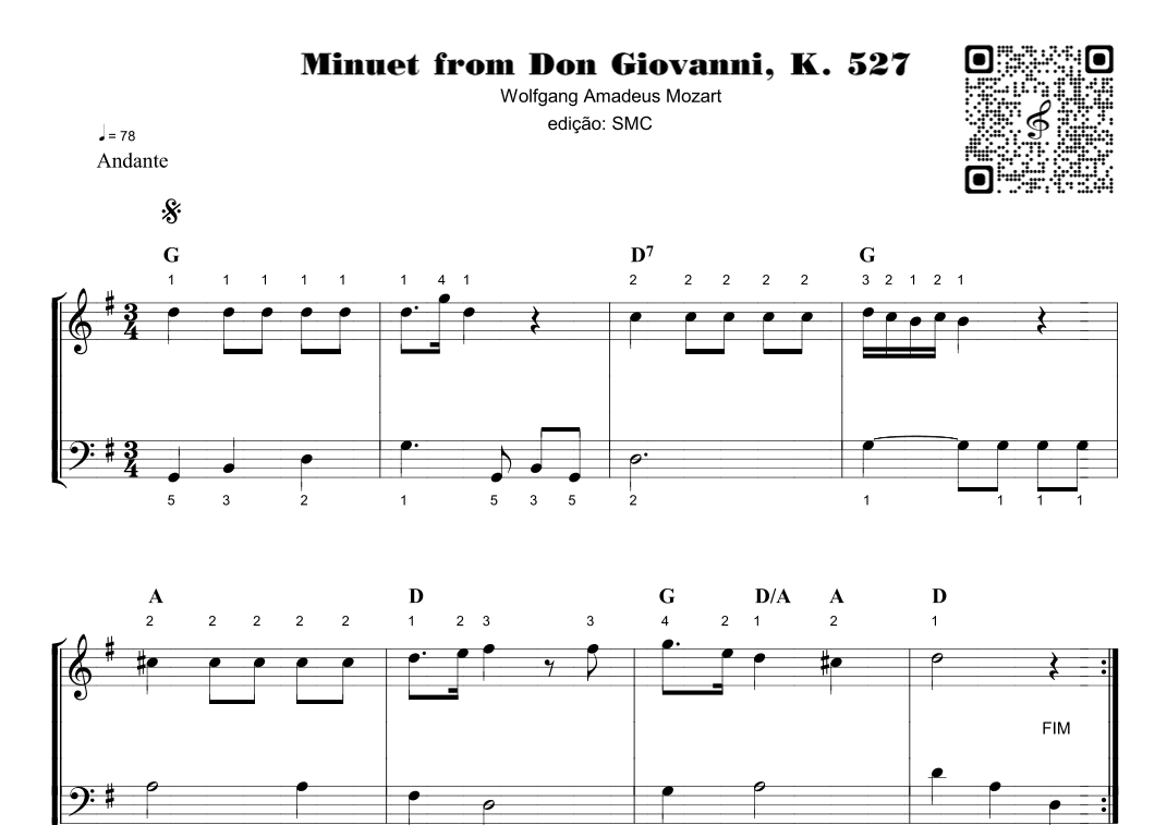 Minuet from Don Giovanni, K. 527 (arr. Piano)