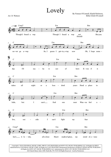 Lovely (arr. Douglas Wattson)