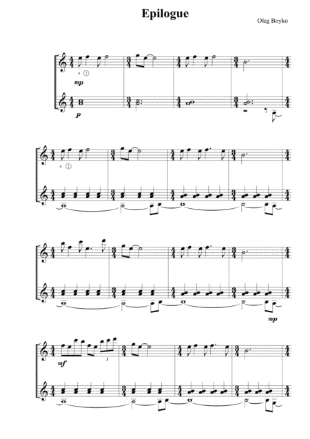 Epilogue for duo guitars